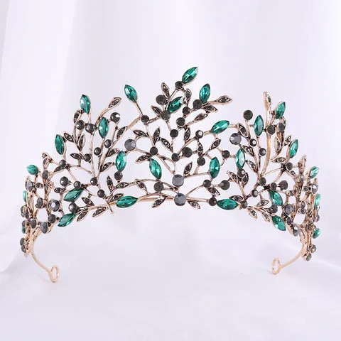 Bridal Diamond Tiara Baroque Crown Tiara For Women - Vintage Wedding Crown In Black Alloy For Bridal & Special Events Baroque Bridal Headpiece - Foto 8