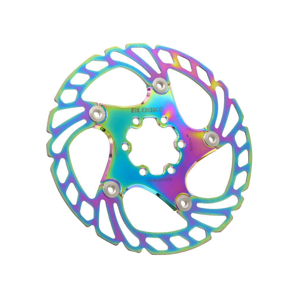 BLOOKE Latest Design Colorful Hollow out Floating Heat Dissipation Bike  Hydraulic Disc Brake Rotor