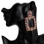 Import Bohemia Hoop Dangle Earrings Women Fashion Big Square Crystal Acrylic Geometric Earring from China
