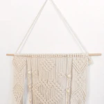 Bohemian Cotton Handmade Knitting Macrame Wall Hanging Tapestry With Shelf