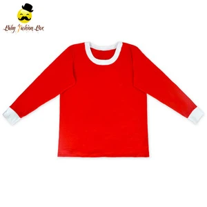 Boutique Baby Christmas Clothing Red White Stripe Pajamas Blanks Christmas Red Kids Pajamas