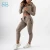 Import Boxin women sportswear gym running clothing Khaki plain jogger suits fitness blank tracksuit from China