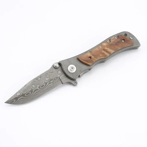BR 339 Big damascus blade combat folding tool knife outdoors Tactical pocket hunting camping Survival utility knives
