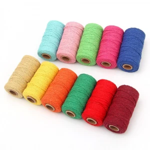 Braided Color Silk Cotton Decorative Packing used rope String Custom Black Cord * Rope