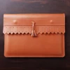 Brow Real Leather Folder Clutch Laptop Case