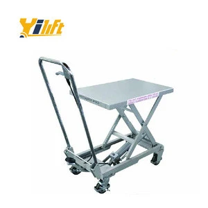 BSA10 100kg aluminum scissor lift table with two brakes