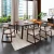 BTB nordic furniture solid wood modern dining table set 6 chairs