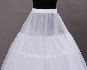 BV11 Ball Gown Style No Hoop Tulle White Petticoat Adult Wedding Dress Crinoline Petticoat