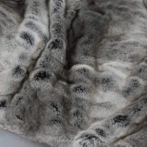 C927 Luxury Faux Fur Throw Blanket Super Soft Thick Warm Reversible Plush Velvet 100% Polyester Fake Fur Blanket