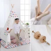 Canvas children tipi tent kids play indian teepee tent  Play House Indoor &amp; Outdoor Foldable Toy Tent for Kids