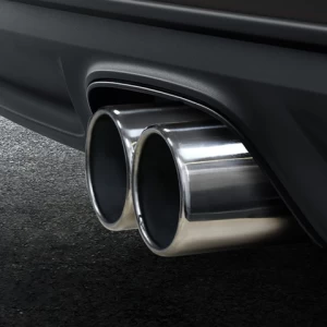Car Auto Round  Exhaust Muffler Tip   Dual Pipe Chrome Trim Modified Exhaust Tips Tail Pipe Exhaust Pipes