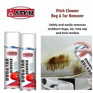 Car spot bug and tar remover aerosol pitch cleaner spray