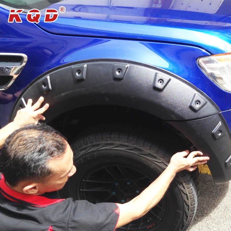 Car wheel arch abs plastic fender flares accessories for ford ranger 2015