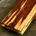 Carbonized color zebra strand woven bamboo flooring