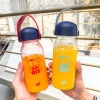 Cartoon creative portable plastic cup fitness outdoor sports student trend water bottle