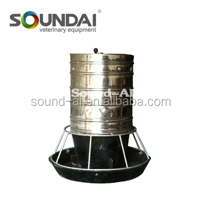Cast Iron Bottom Poultry Bucket Automatic Feeder