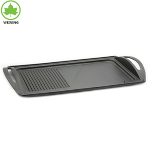 Cast Iron Nonstick Coating Reversible Grill Griddle Pan With Double Burner