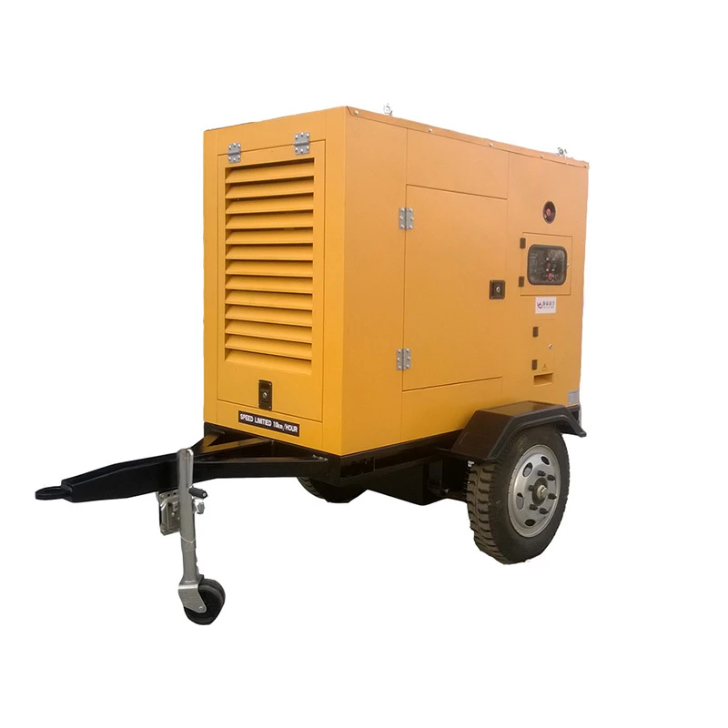 Ce approved silent canopy 100kva trailer Diesel Generator with cummins engine