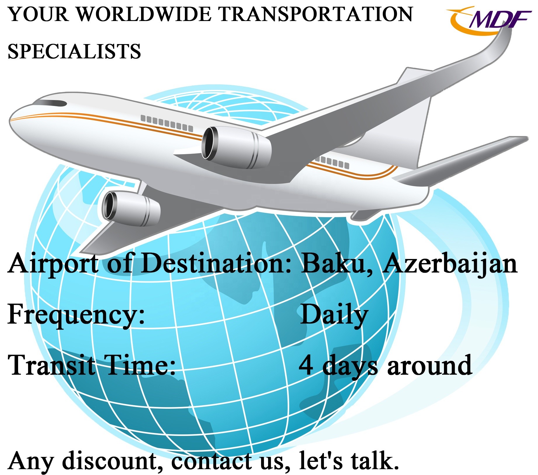 Cheap air freight from China to Baku, Azerbaijan (GYD) / China top freight forwarder