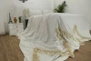 Chic Farmhouse Boho Tassel Fringed Tufted Ivory Duvet Cover Bedding Sets Comforter Cover with Pillowcase