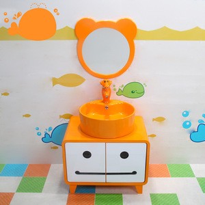 child stand floor PVC plastic bathroom cabinet  for storage child toilet child basin bathroom vanities producto mas vendido