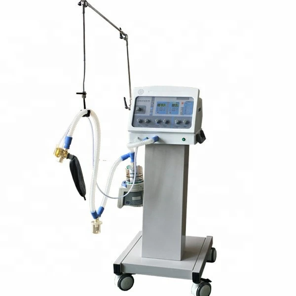 China Factory Breathing Machine Medical ICU Ventilator with Air Compressor