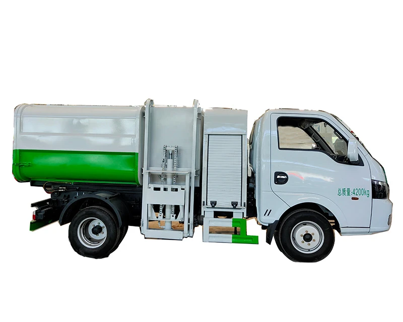China high quality long endurance mileage 200KM 300km Lithium battery 4cbm automatic garbage collection and transport truck