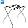 China wholesale Gold Stainless steel bedroom folding luggage rack for hotel