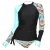 Import Chlorine resistant sun block swim shirt womens rashguard set upf50  long sleeve surfing tee from China