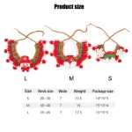 Christmas Pet Neckwear Braided Cat Bib Santa Reindeer Winter Dog Scarfs
