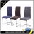 Chrome Gloss Pu Living Room Metal Leg Black Leather Dining Chair