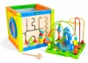 Classic Educational Toy wooden activity cube gear/maze/drum/rotate panel