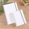 clear transparent cover student spiral wire O  Hard Plastic notebook Clear PP Cover Notebook