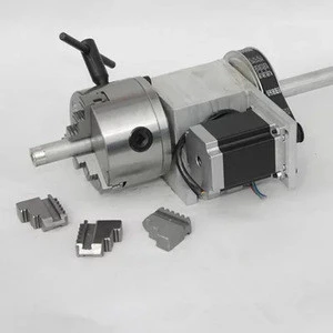 cnc milling machine, cnc dividing head with 4 jaw centering chuck (57HS76-3004 stepper motor)
