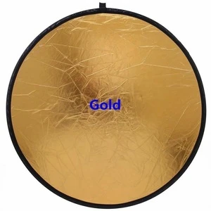 Collapsible Round Light Reflector Photo Studio Disc For Photography 50cm 2 in 1 gold silver five different surfaces NP6130