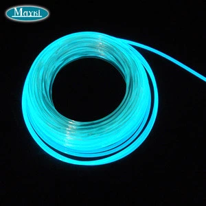 Color changing 8.0mm side glowing fiber optic rope light for swimming pool lighting