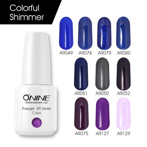 Colorful shimmer  alcohol removable nail gel