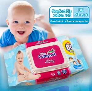 Comfact pure water soft cotton cleansing wipes 80 sheets
