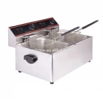 Commercial Kitchen 2 Tanks Automatic French Frying Machine /electric Deep Fryer Fried Chicken /Counter Top electric Fryer