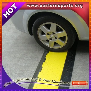 Compressive car heavy loading cable protector ramp; super speed bump