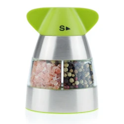 cooking spice S&P bottle with grinder 76ml jar