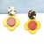 Import custom acrylic yellow color 4 leaf clover shape sunflower earrings jewelry from China