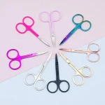 Custom Black strip eyelash cutting scissors small eyebrow trimmer scissor private label