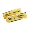 Custom Business ID Emblem Metal Lapel Pin Gold Name Tag Badge With Magnet Holder And Pin