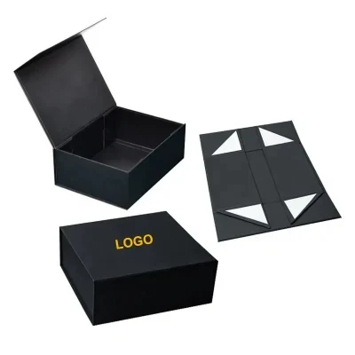Custom Cardboard Luxury Flap Open Magnetic Clothing Folding Packaging Gift Boxes