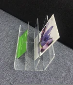 Custom clear acrylic file organizer folder floor 4 tiers transparent plexiglass high end eleglant office acrylic file holder