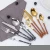 Import Custom Design Eco friendly Stainless Steel Spoon Knife and Fork Golden Tableware Cutlery Set from China