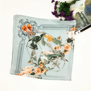 Custom design factory direct digital printing scarf silk scarf printed cotton voile square scarf