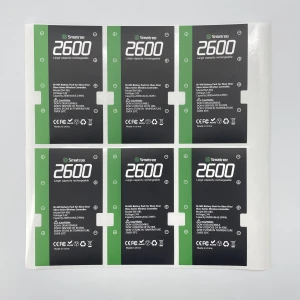 Custom design white polyester adhesive paper Sticker vinyl paper label products printing waterproof stickers