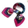 Custom digital print 60*60cm square decorated silk scarf